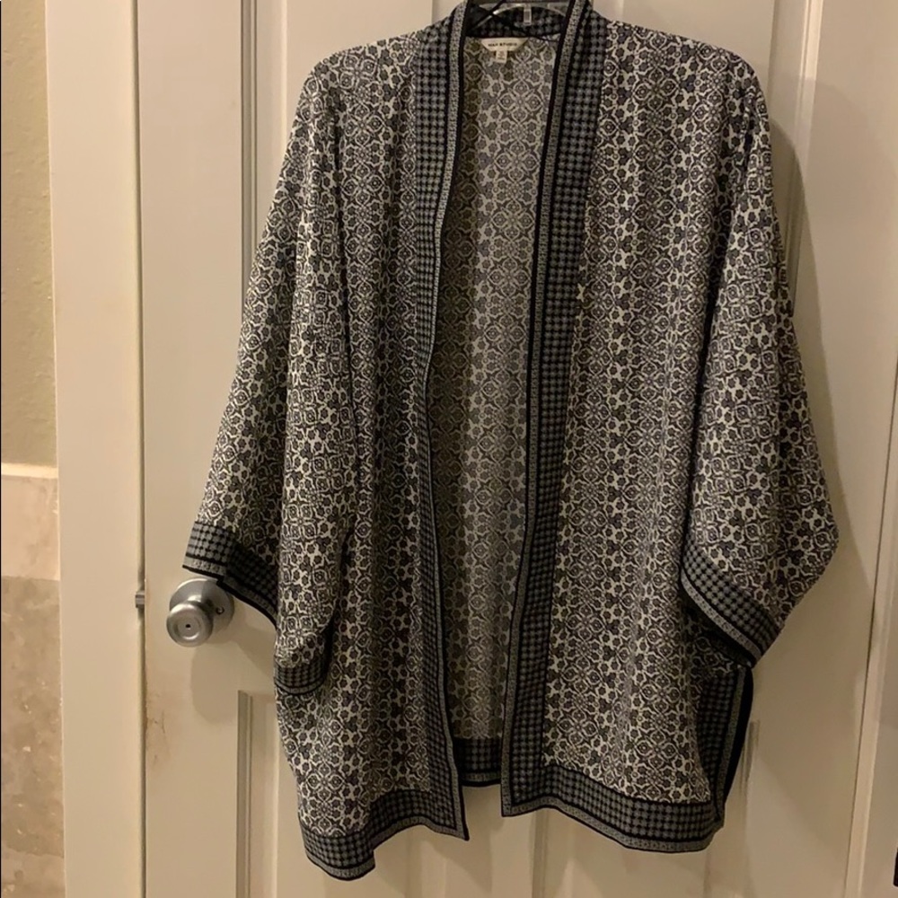 Max Studio Printed Crepe Kimono